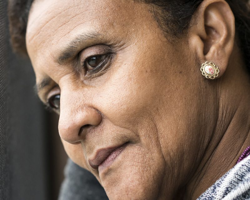 Woman staring off sadly