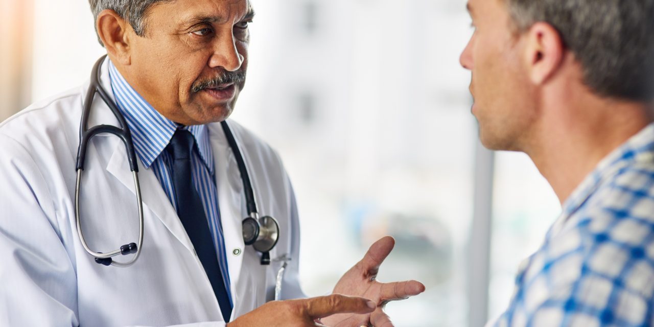 Provider talking to patient